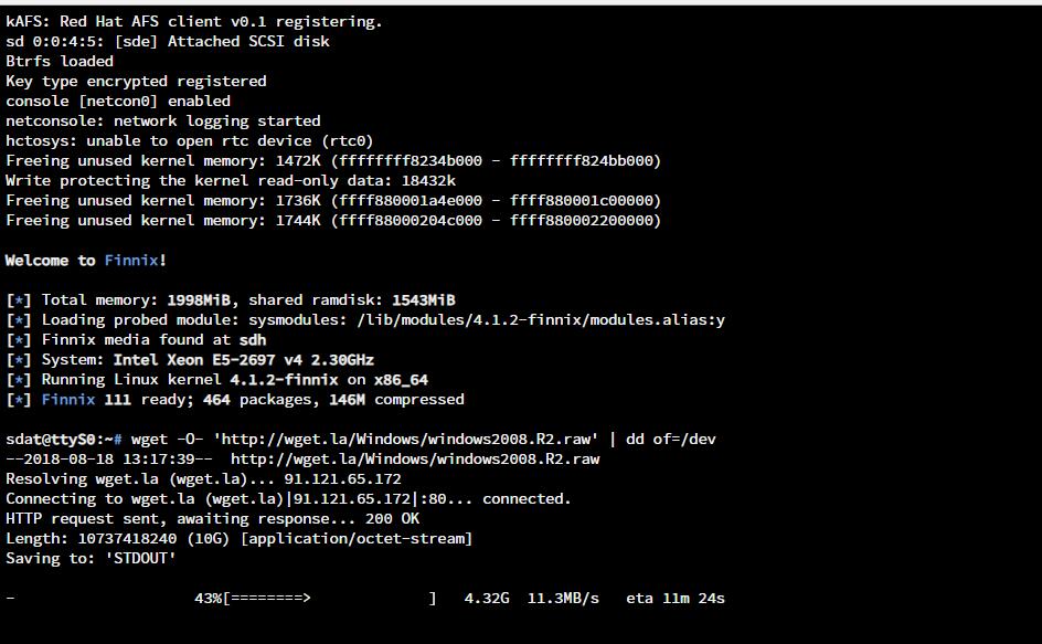 Linode VPS 安装 Windows 2008 R2系统示例教程步骤5安装Windows 2008 R2操作系统