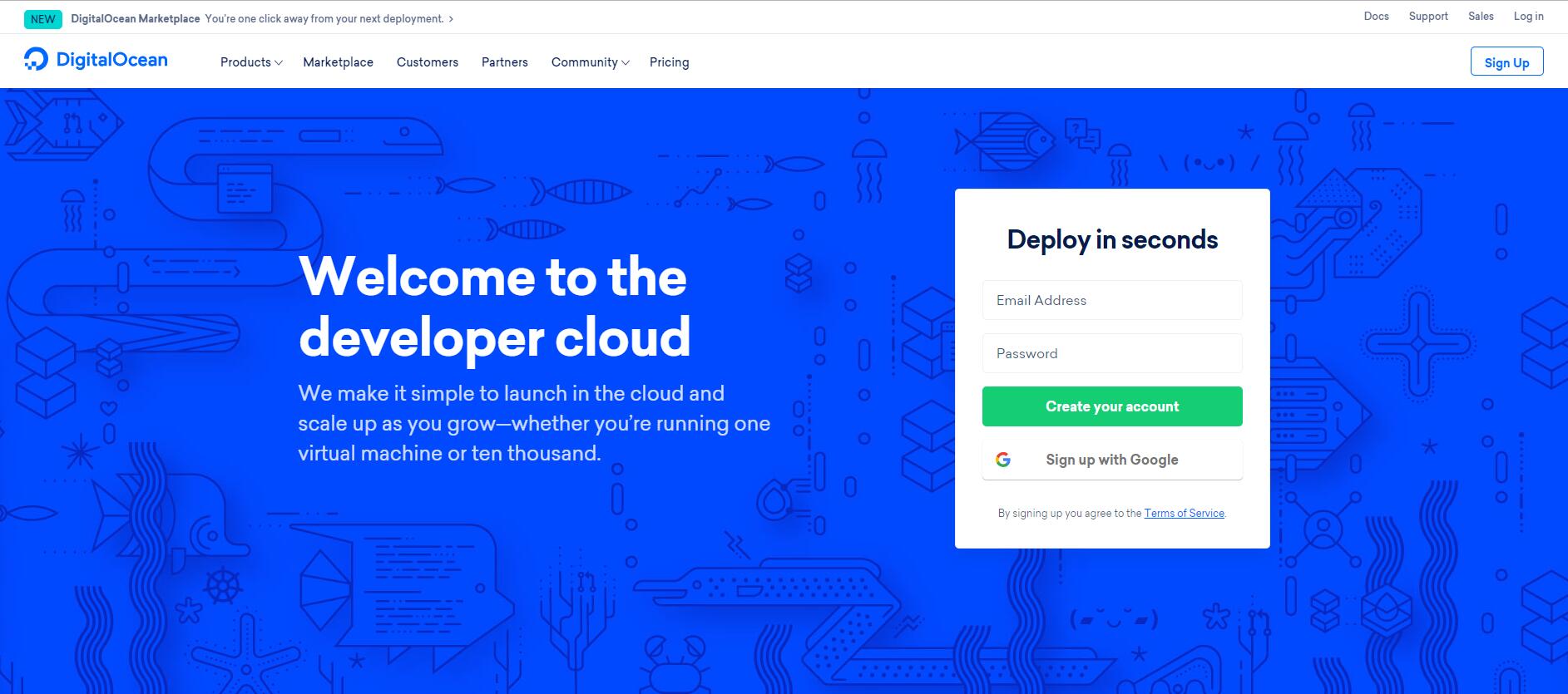 国外VPS DigitalOcean 首页
