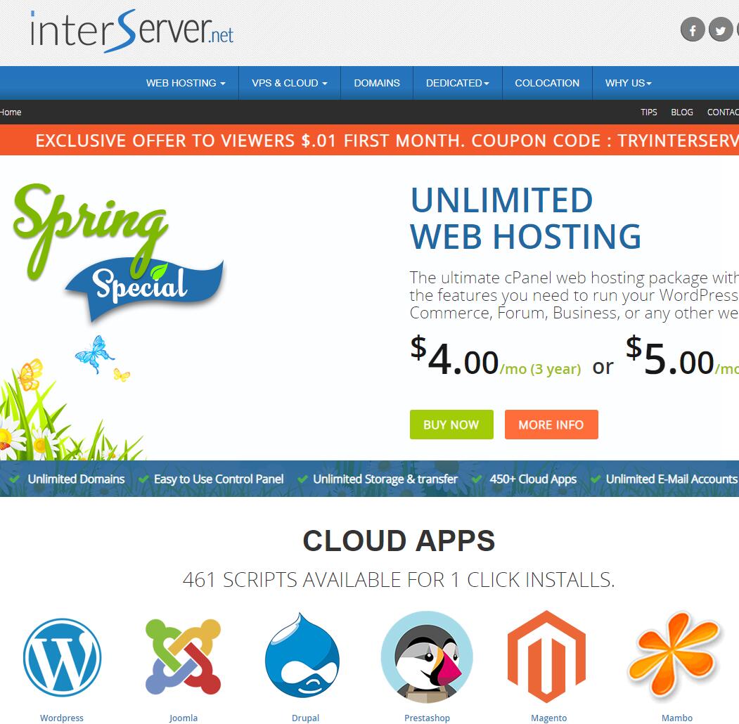 Interserver优惠：老牌美国主机商OpenVZ VPS首月0.01刀，其它vps首月半价-国外主机测评