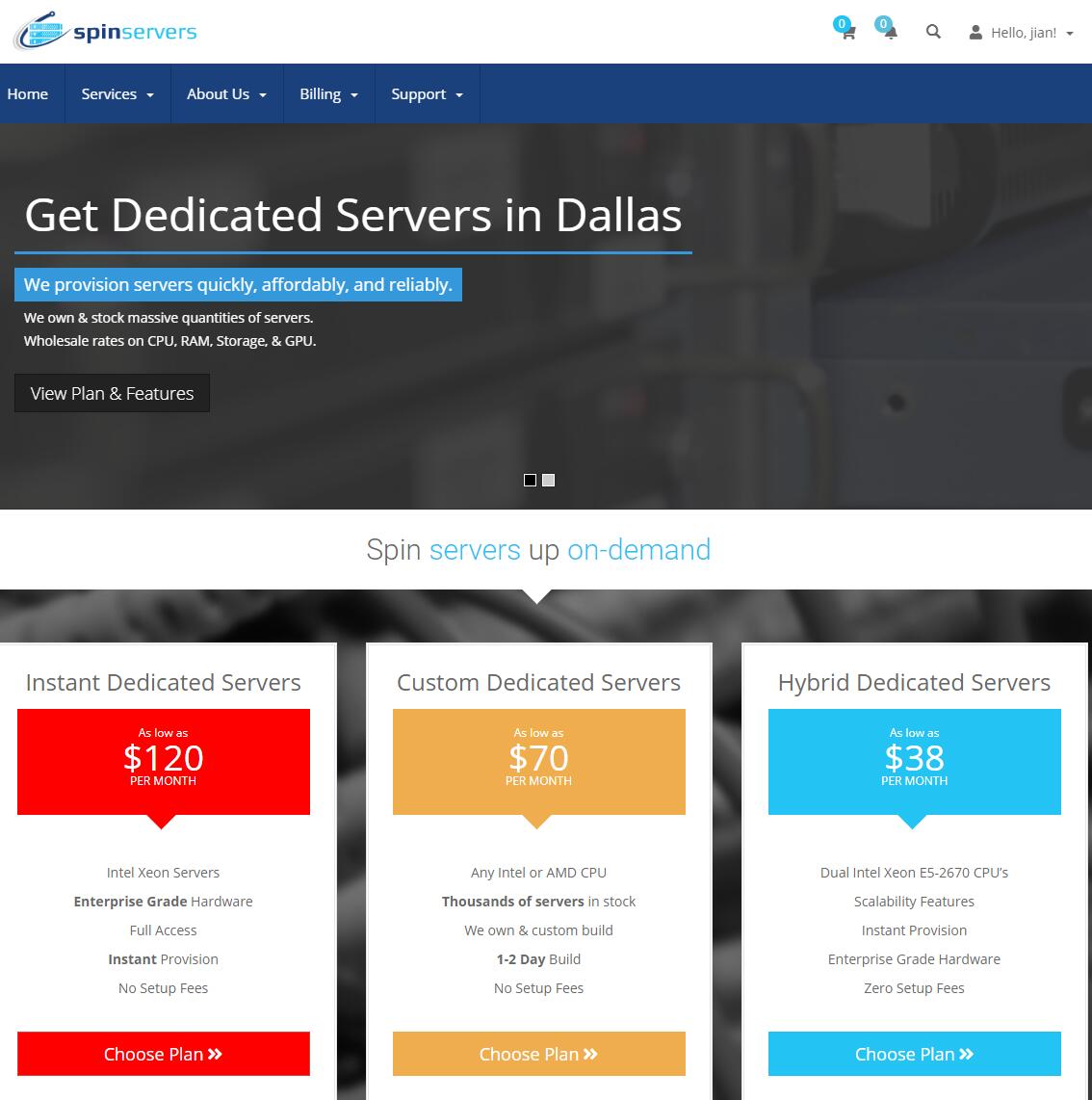 spinservers：大带宽美国高配服务器，10Gbps带宽，价格挑战底线-国外主机测评