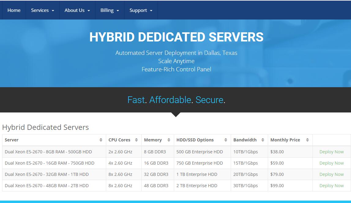 spinservers：大带宽美国高配服务器，双E5\8G\500G\1Gbps 10TB流量月付仅19美元-国外主机测评