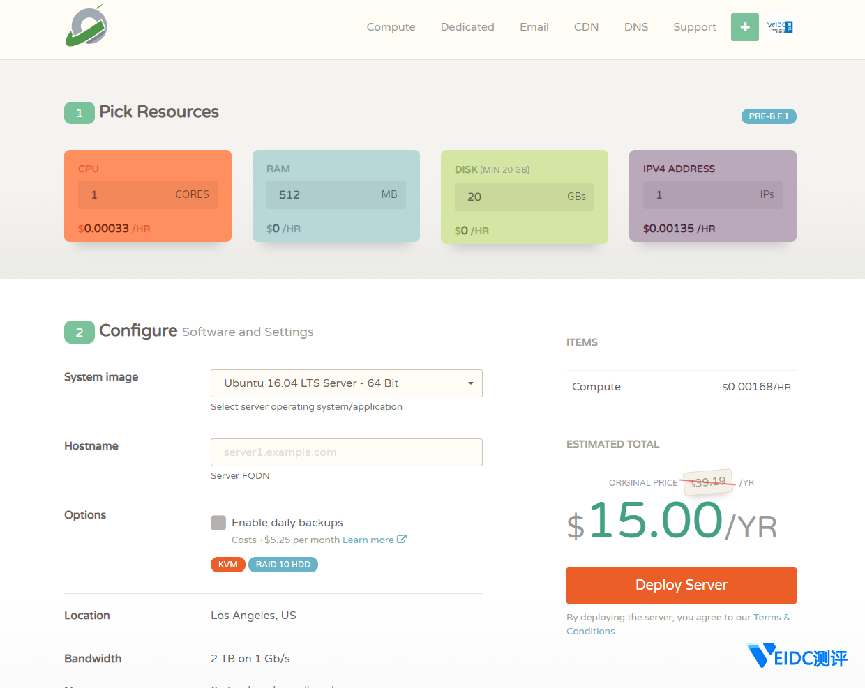 #限时特惠#CloudCone年付特价，美国VPS 512MB/20GB SAS/月流量2TB，美国CN2，$15起/年-国外主机测评