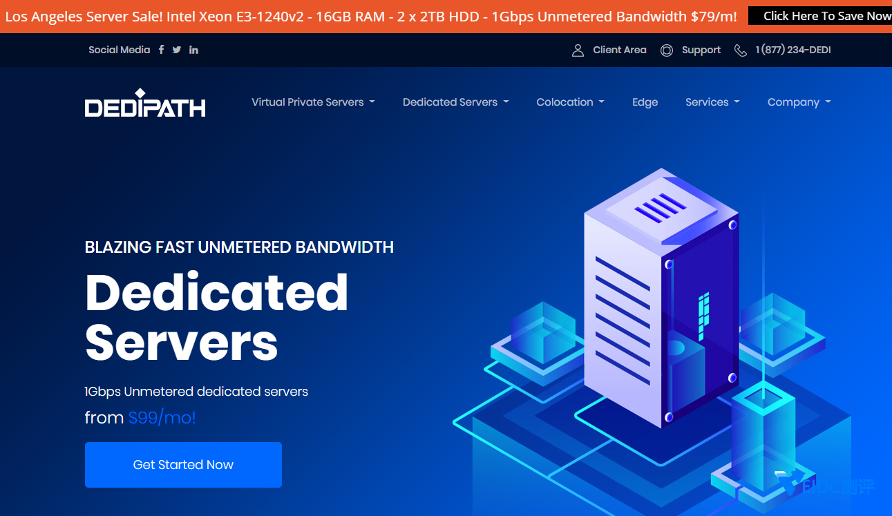 DediPath圣诞促销：美国无限流量高防服务器 1Gbps带宽 20G防御 4TB大硬盘 $79/月-国外主机测评