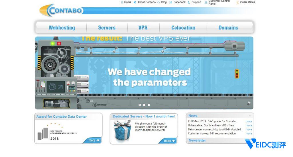 Contabo-德国 KVM 4核 8G内存 200GSSD 无限流量 1G端口 4.99欧元/月-国外主机测评