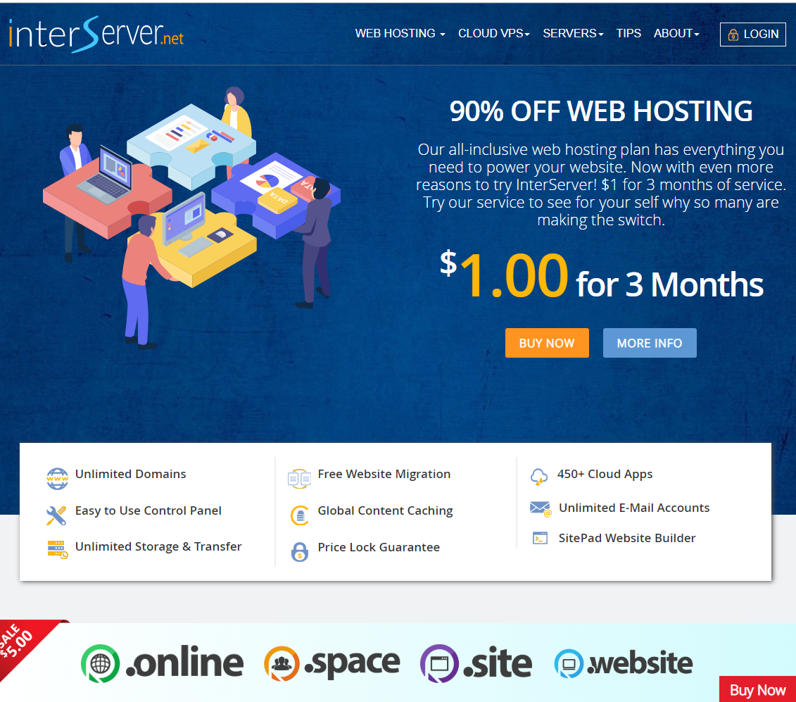 InterServer：1核2G内存云VPS首月0.01美元，提供1-10Gbps大带宽自定制配置服务器-国外主机测评