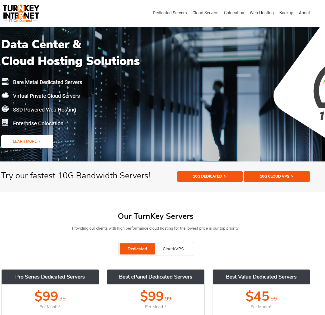 TurnkeyInternet优惠：美国老牌主机商 1核1G KVM 1Gbps不限流量4.99刀 双志强六核 8GB独服仅49刀-国外主机测评