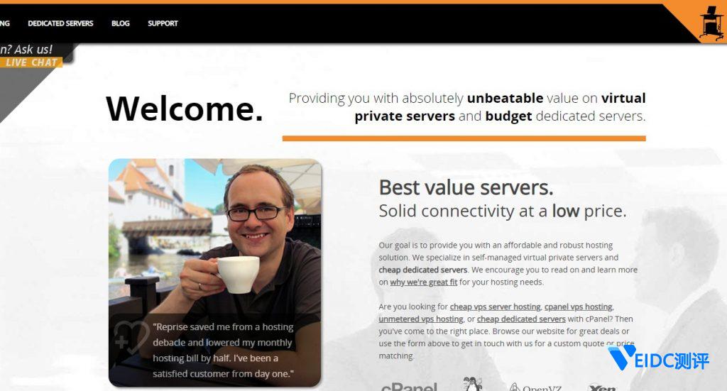 #特价#RepriseHosting-$26.95/月西雅图 Xeon L5520四核4G/1T HDD/10T/100M端口-国外主机测评