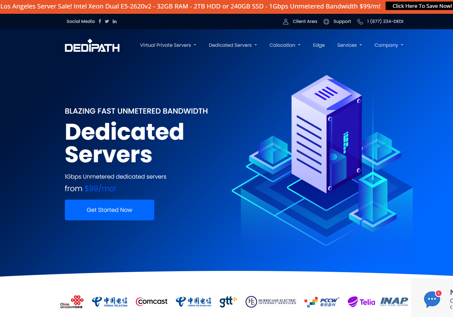 【夏季5折促销】DediPath：折后$10/年起，512M内存/10G SSD/1Gbps带宽不限流量、可选PayPal/支付宝等付款方式-国外主机测评