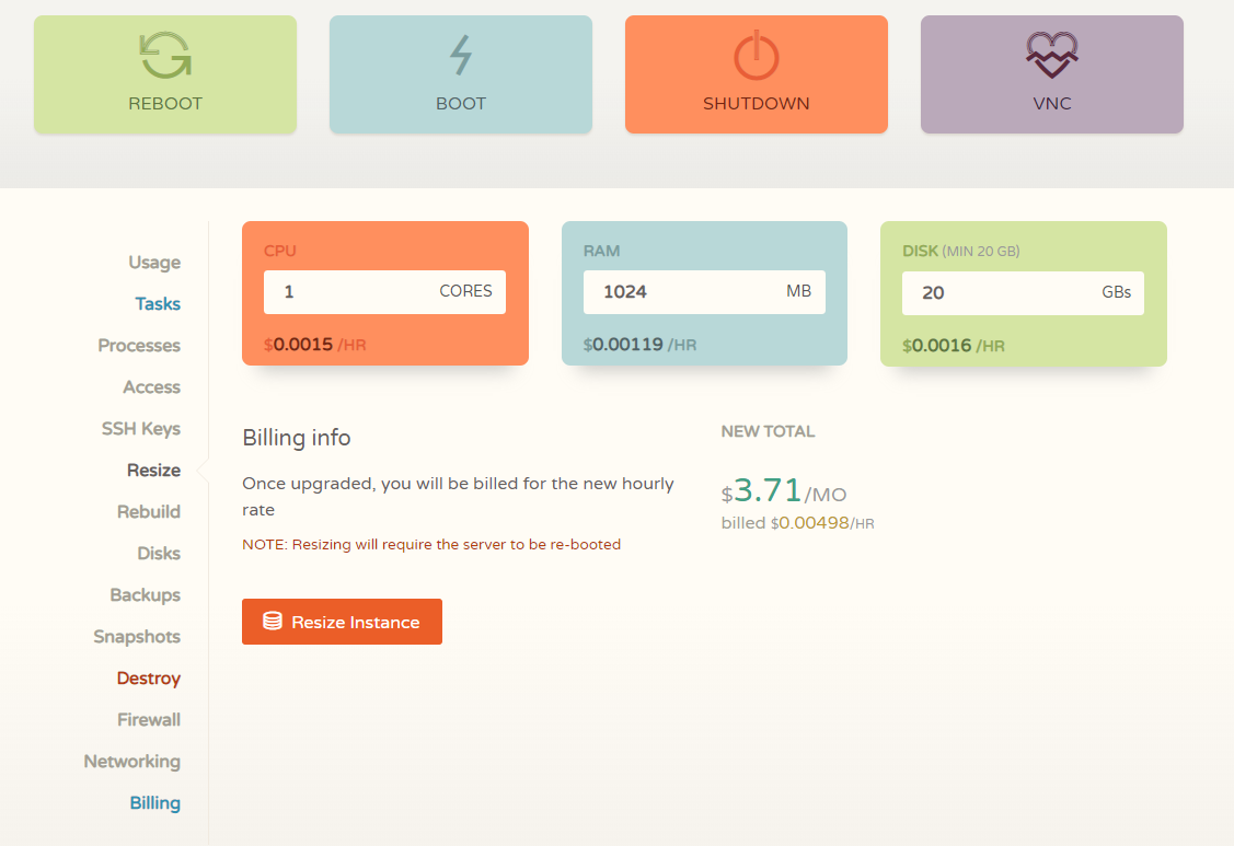 CloudCone云主机升级配置和重装系统图文教程-国外主机测评