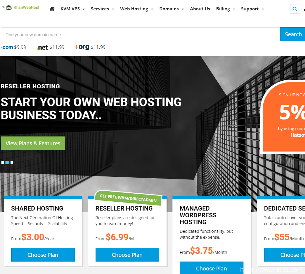 khanwebHost：美国VPS/欧洲VPS/KVM/1G内存/1核/30GB SSD/2T或5T，可选美国凤凰城/德国/法国/$19.99/年-国外主机测评