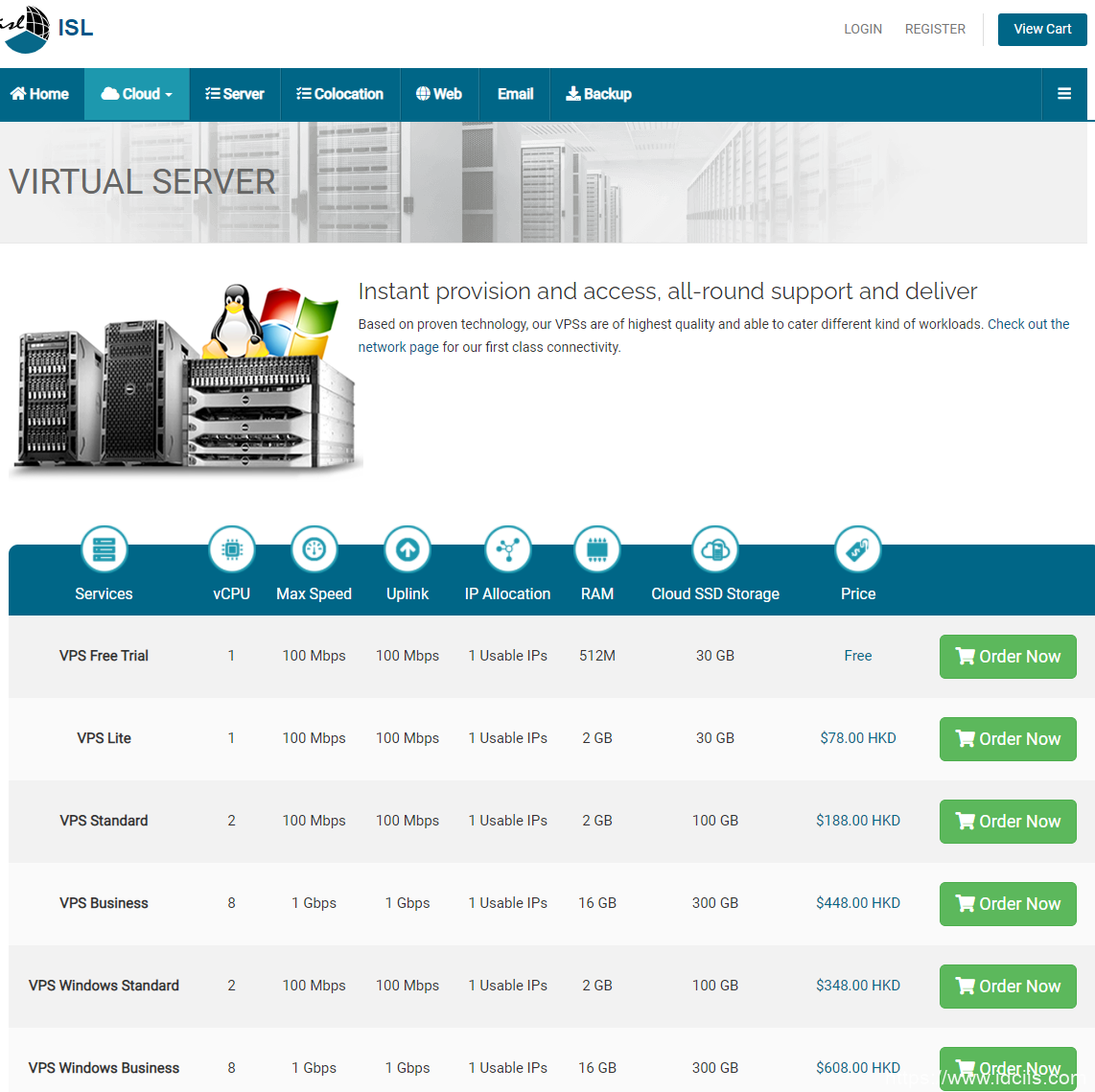 hkisl：$10/月/2GB内存/30GB SSD空间/不限流量/100Mbps/KVM/香港/三网直连/附测评-国外主机测评