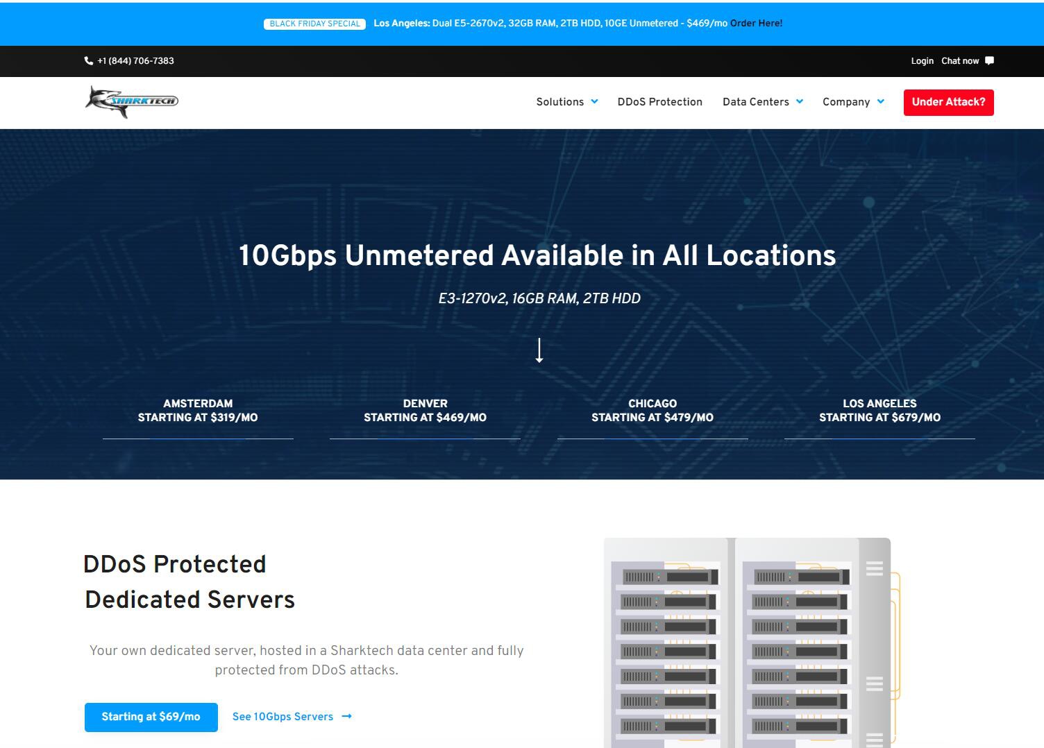 Sharktech夏季促销：美国洛杉矶双 E5-2678v3/64GB/1TB NVME/60Gbps免费防御/129美元/月起！-国外主机测评