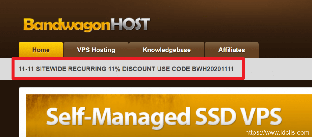 2020 搬瓦工双十一优惠：全场 11% 优惠码 BWH20201111，循环折扣终身 8.9 折，年付还可享7折-国外主机测评