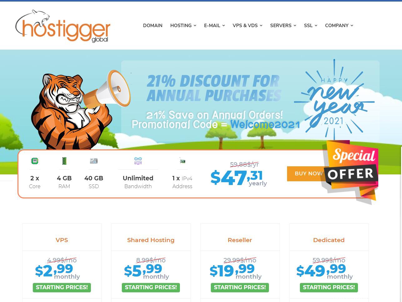 Hostiger新年促销：美国/荷兰/土耳其VPS全场79折，$28.33/年起，支持支付宝-国外主机测评