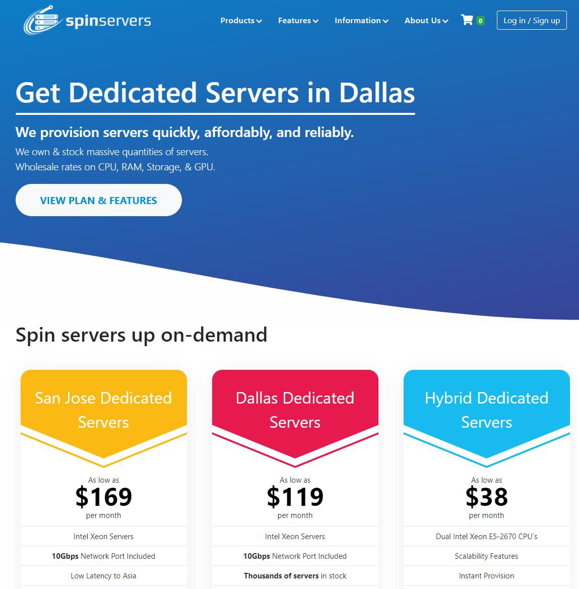 SpinServers圣何塞VDS终身5折$19/月起(混合服务器,独享硬件资源)-国外主机测评