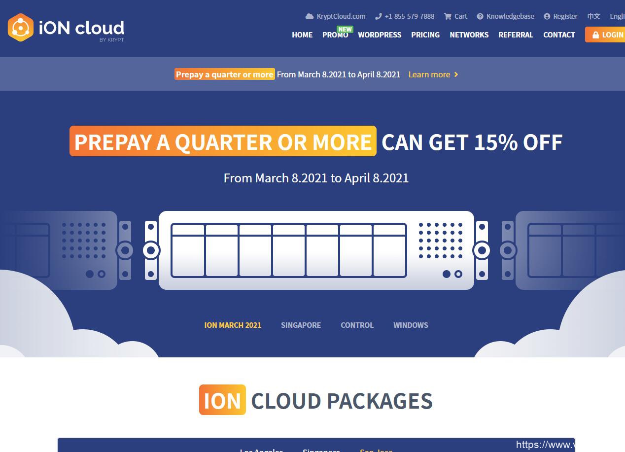 iON Cloud优惠最后两天/洛杉矶CN2 GT、圣何塞CN2 GT循环8.5折，可选Windows系统，季付低至$37 附洛杉矶VPS最新测评-国外主机测评