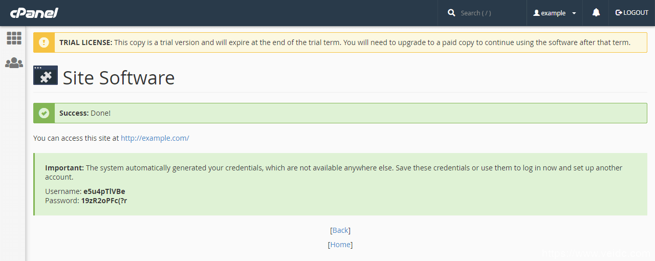安装了cPanel WP网站