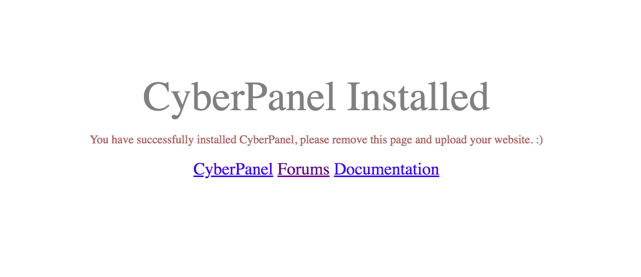 Cyber​​Panel默认页面