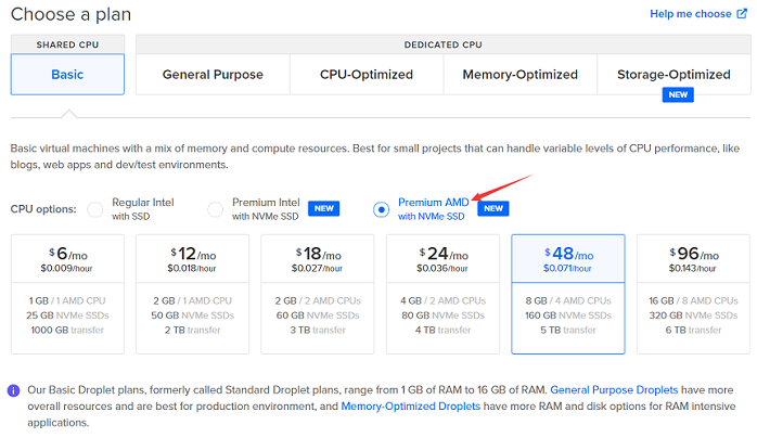 DigitalOcean：AMD VPS 上线，NVMe 硬盘，1 核 1G 内存 1TB 流量 alt=