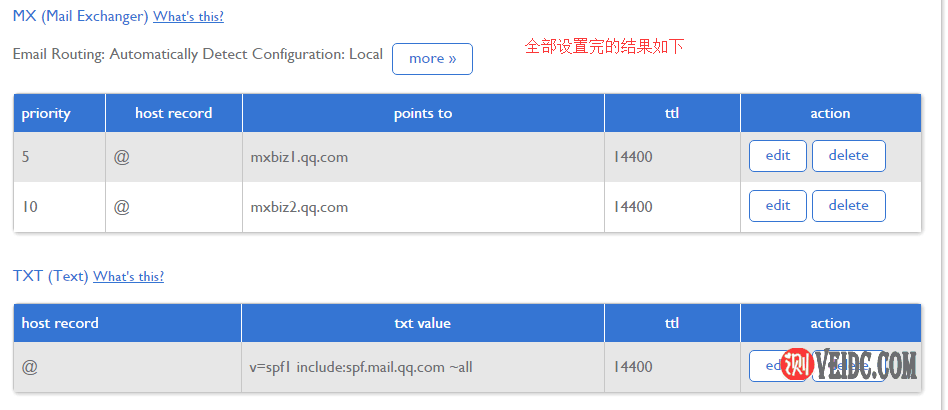 腾讯企业邮箱的TXT记录3