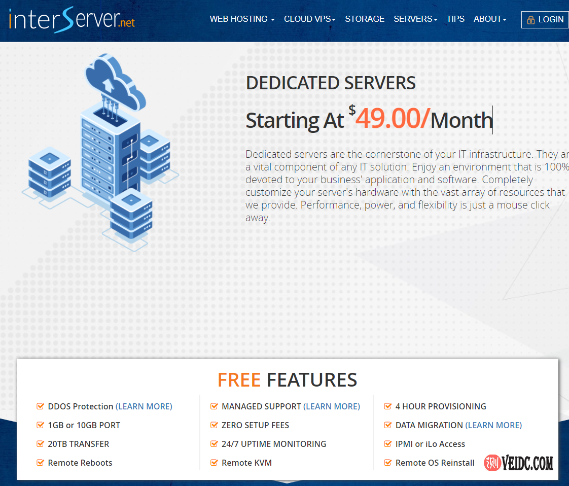 InterServer美国便宜独立服务器 Ryzen 3600X CPU/64GB内存/2TBNvme/20GDDOS防御/5个IP $91/月-国外主机测评