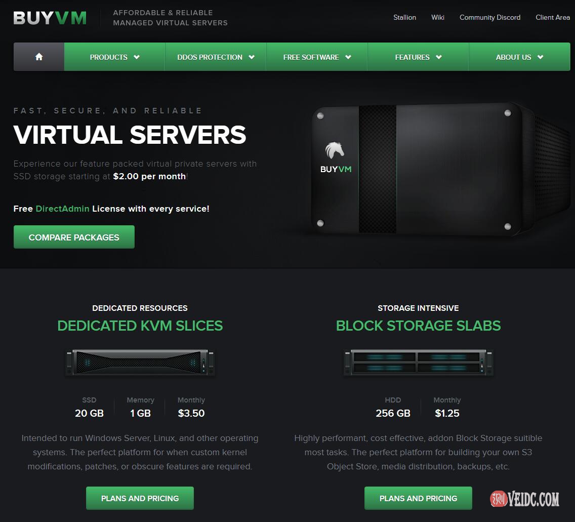 Buyvm：迈阿密机房VPS上线/AMD Ryzen高性能VPS/1Gbps端口不限流量/免费DirectAdmin、Blesta、windows/$2起/月-国外主机测评