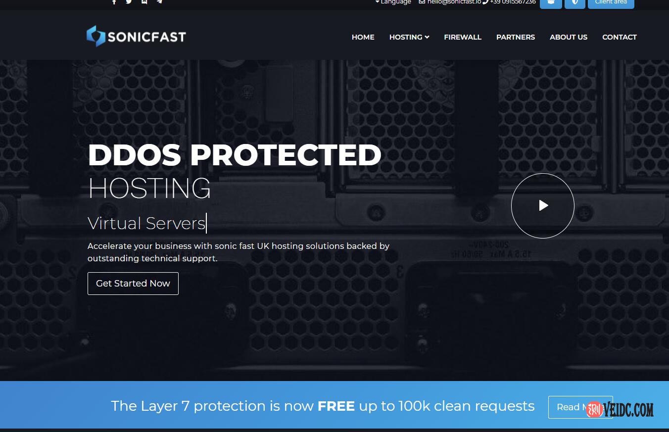 SonicFast：英国高防VPS/512MB内存/5GB NVMe空间/1TB流量/1Gbps端口/€18/年-国外主机测评