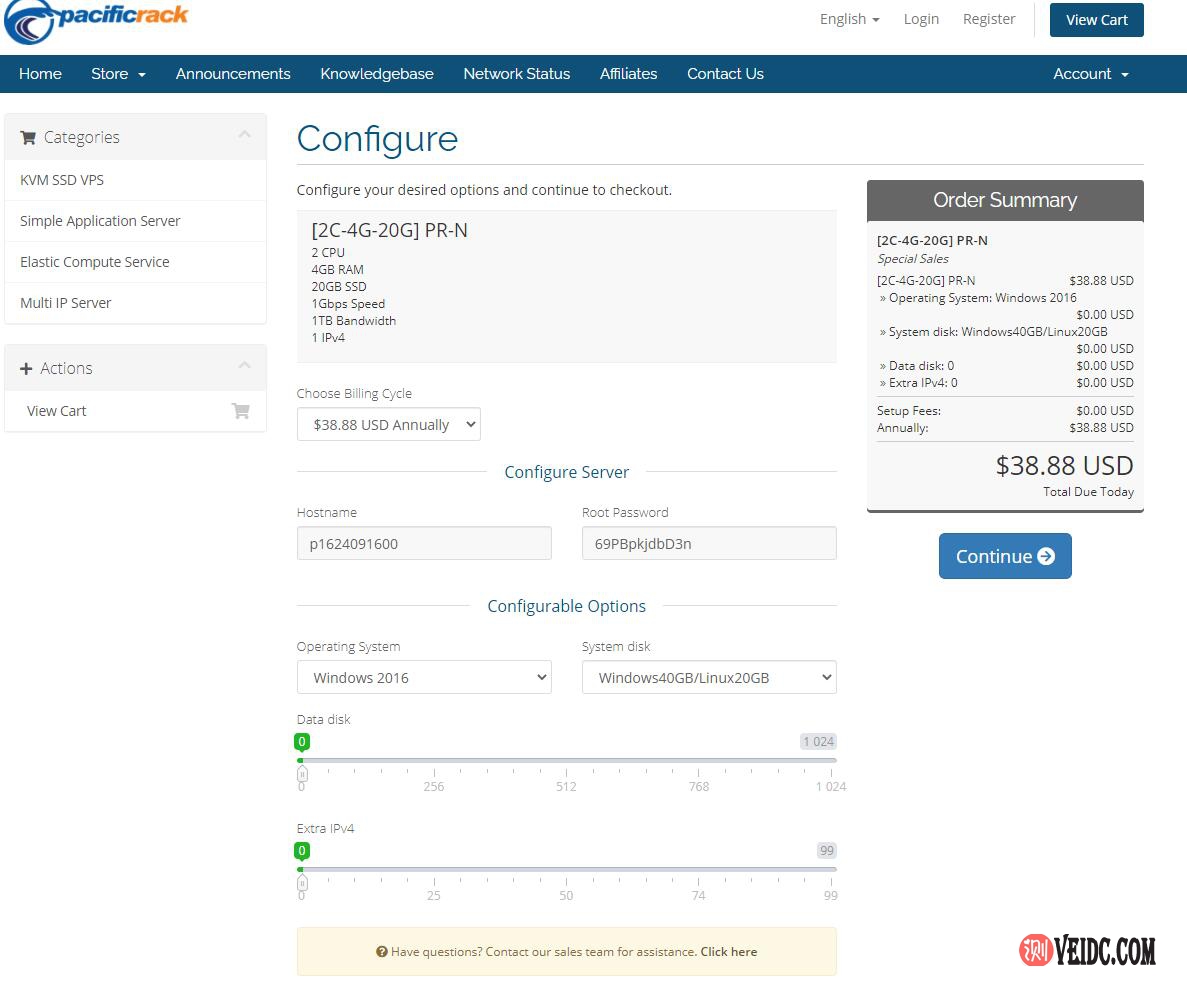 PacificRack：新增Windows VPS系列/2核4GB内存/1Gbps月流量1TB/$38.88/年起-国外主机测评
