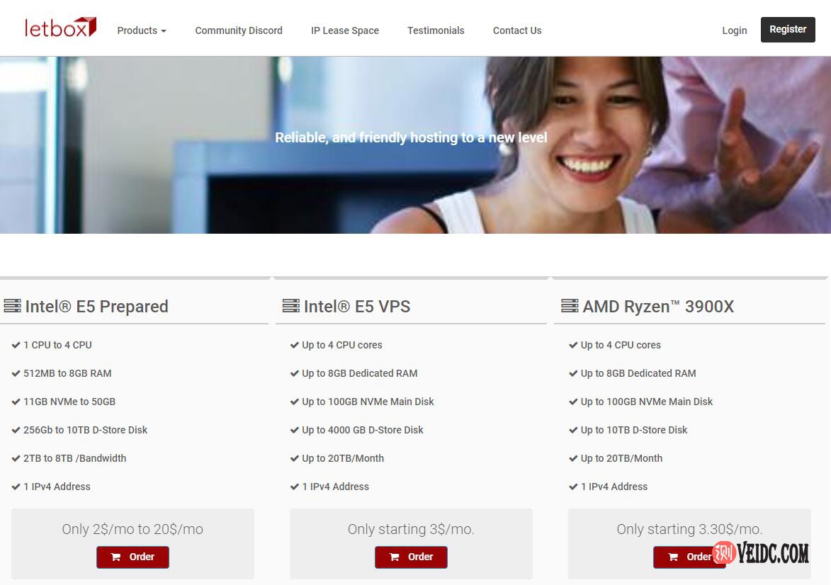 LetBox：美国洛杉矶/新泽西AMD大硬盘VPS，10TB流量，充值返余额，最低3.3美元两个月-国外主机测评
