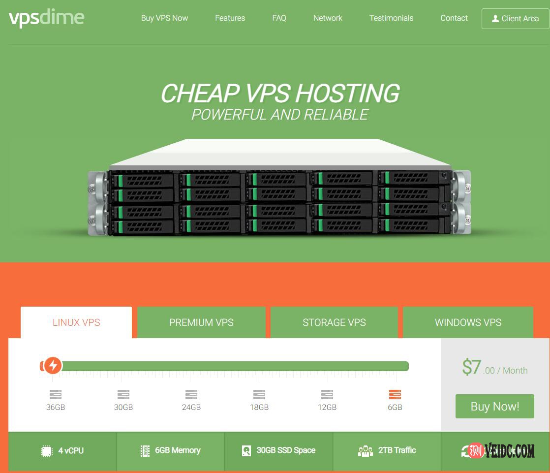 VPSDime：美国达拉斯Windows VPS，2核4G/50GB SSD/2TB流量/Hyper-V虚拟化/7美元/月-国外主机测评