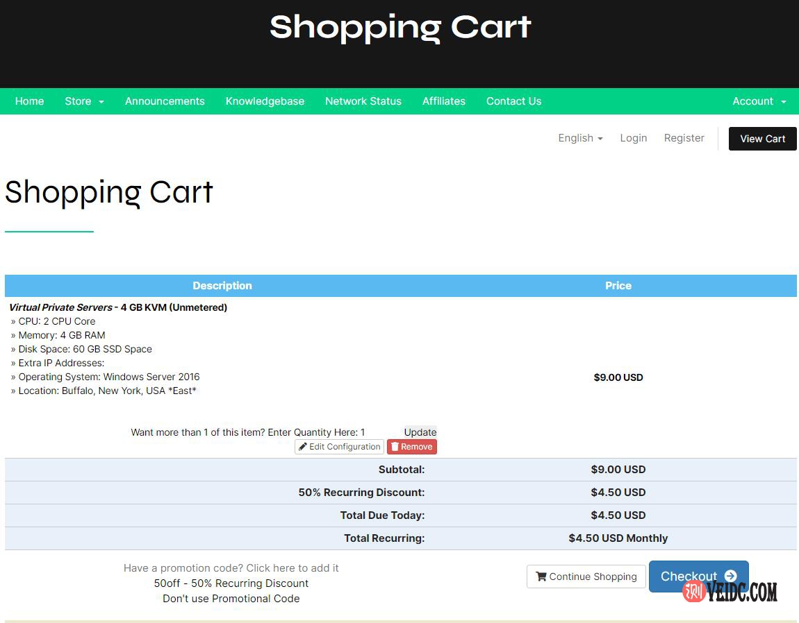 CheapWindowsVPS：美国VPS/免费Windows系统/1Gbps不限流量/五折优惠仅$4.5/月/可选美洲、欧洲、亚洲等8大机房-国外主机测评
