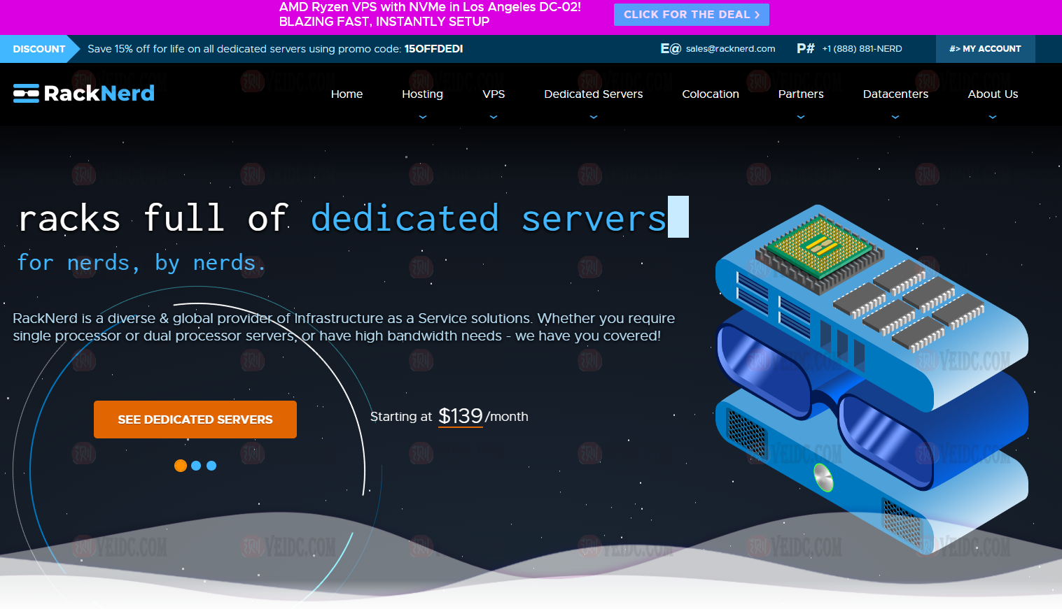 RackNerd：便宜vps补货/1核/768M内存/12G SSD/2T流量/1G带宽，可选机房圣何塞/芝加哥/达拉斯/亚特拉大/荷兰/$9.49/年-国外主机测评