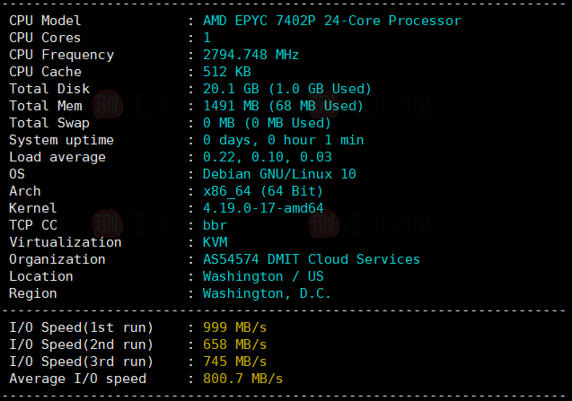 DMIT：日本VPS测评数据分享 – PVM.TYO.Lite套餐/$10.9/月起-国外主机测评