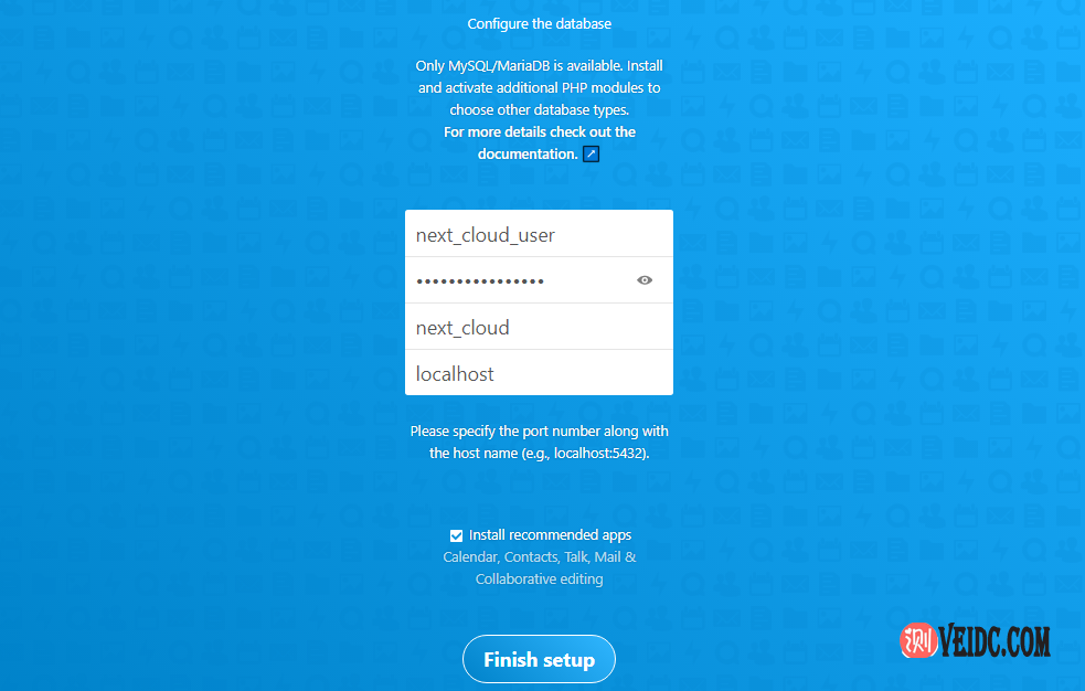 下一个云设置页面 2