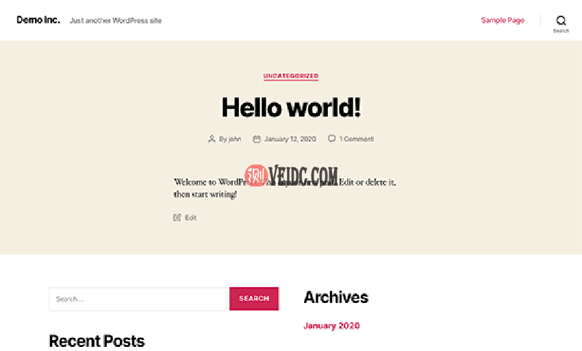 默认WordPress主题
