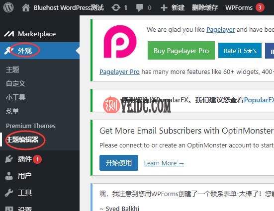 WordPress主题编辑器