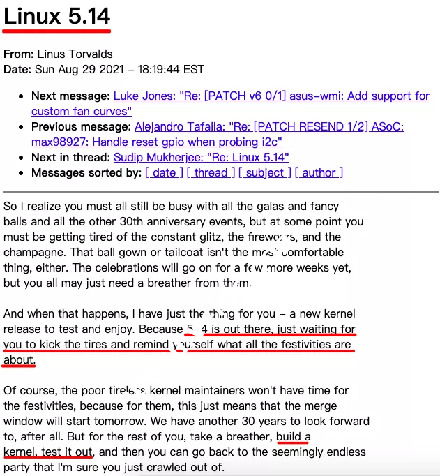 Linux 30周年：Linux 5.14闪亮登场！添加新硬件和秘密内存区域支持-国外主机测评