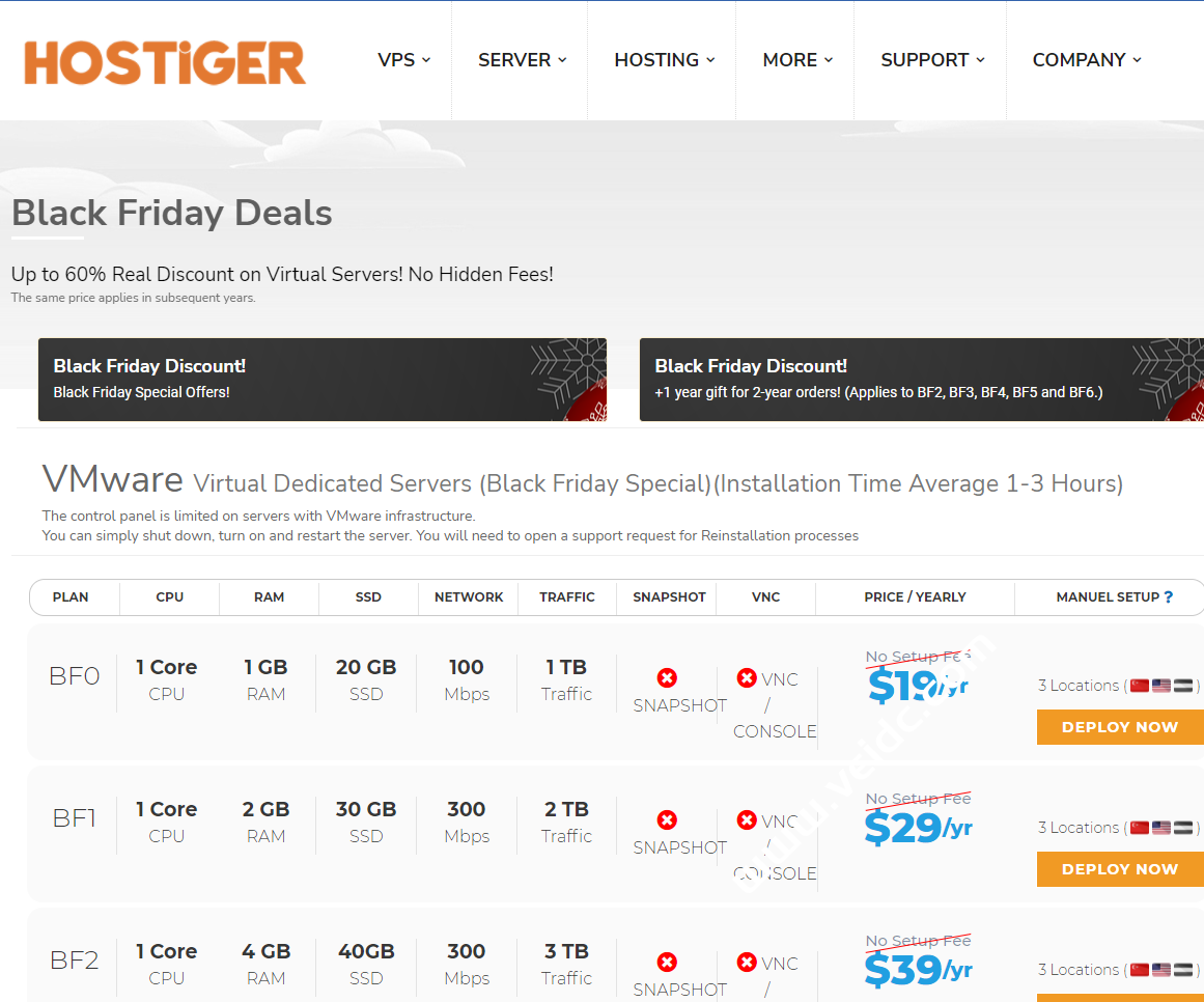 #黑五#Hostiger：VPS全线6折优惠，买两年送一年，1核/1G/20G SSD/100Mbps/年付$19起-国外主机测评