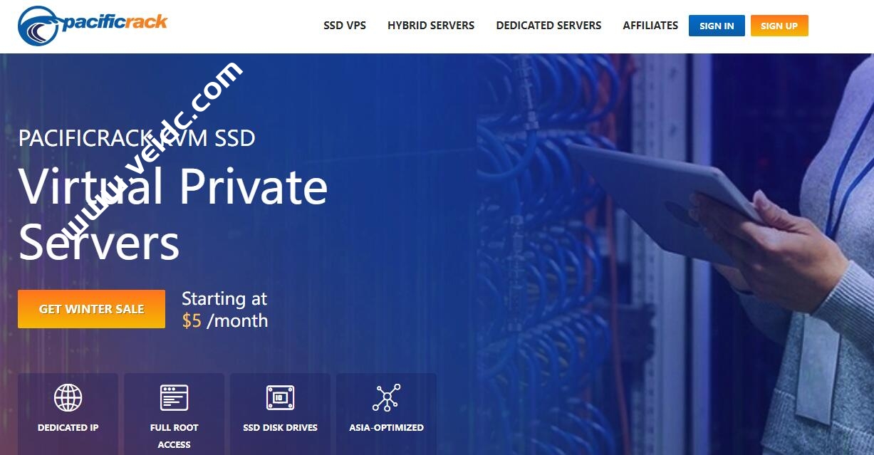 Pacificrack：特价套餐续费5折，VPS享5折优惠，2核/1G/30G SSD/月付$2.5起-国外主机测评