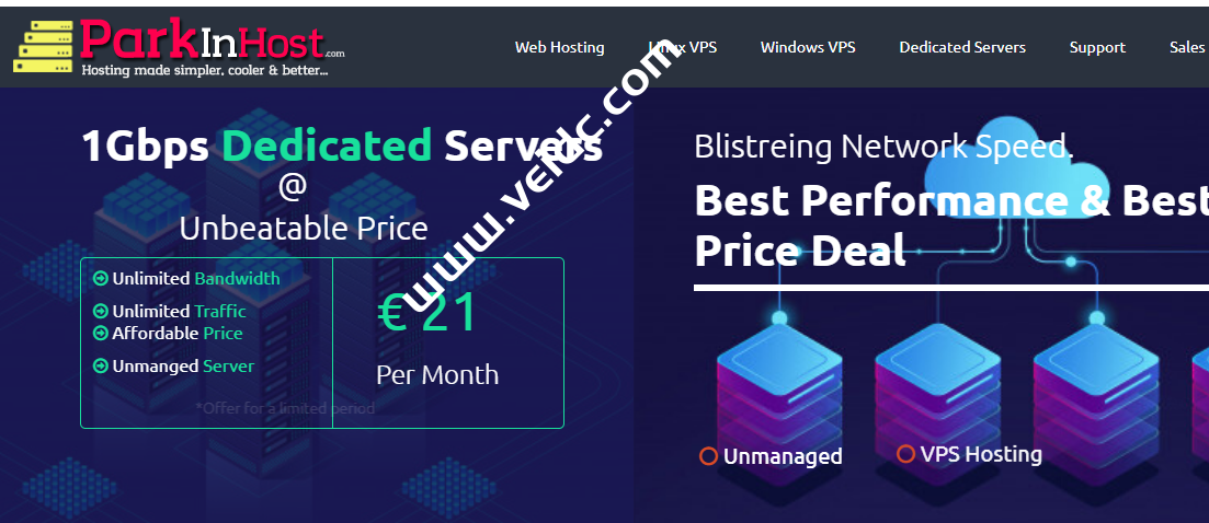 Parkinhost：俄罗斯抗投诉VPS六折促销，KVM架构，无视版权，不限流量，年付33.3美元起-国外主机测评