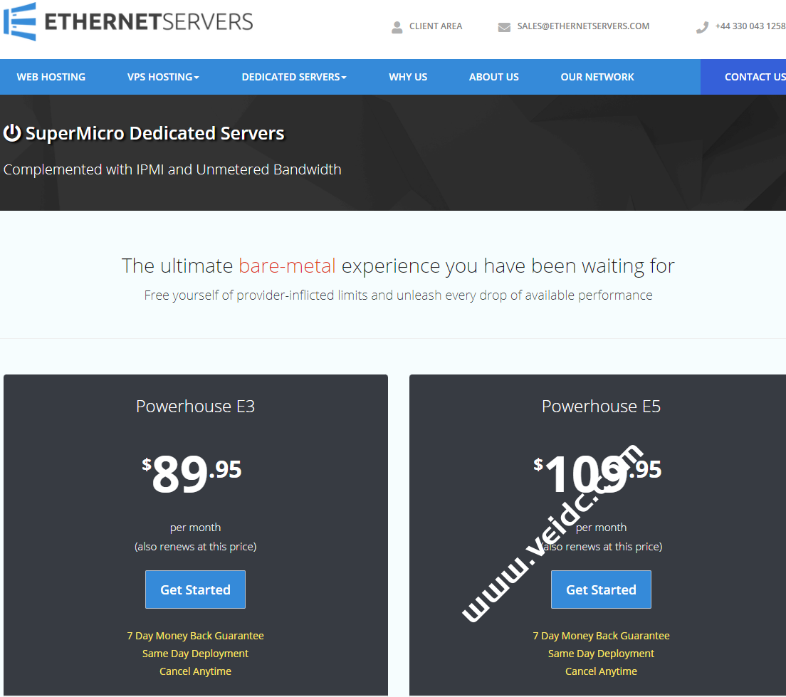 EtherNetservers：美国服务器，可选洛杉矶和新泽西机房，E3/16G/5IP，1Gbps不限流量，$89.95/月起-国外主机测评