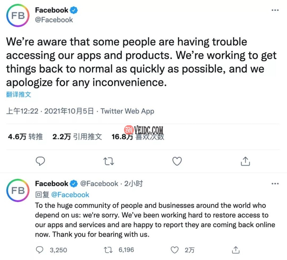 又一起BGP路由故障事件：Facebook 大瘫痪，6个小时无法访问插图1