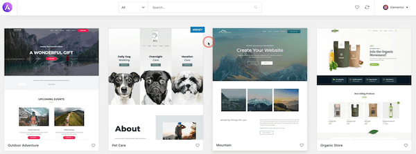 Astra提供的众多模板