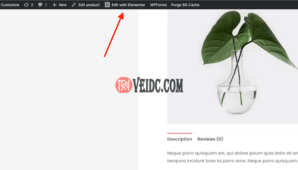 点击“Edit with Elementor”