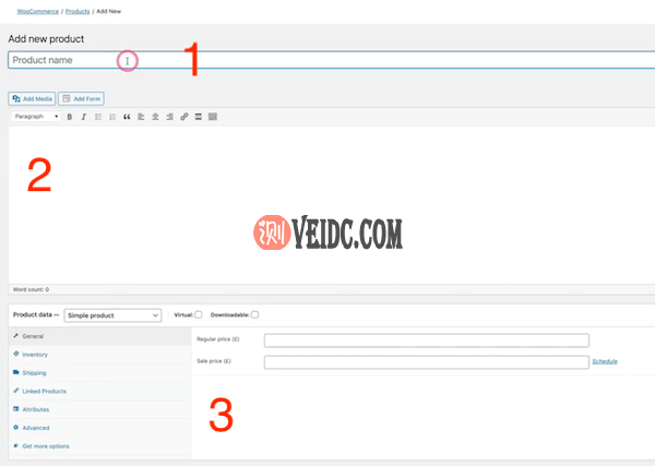 woocommerce产品编辑界面