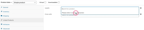 设置“Linked Products”