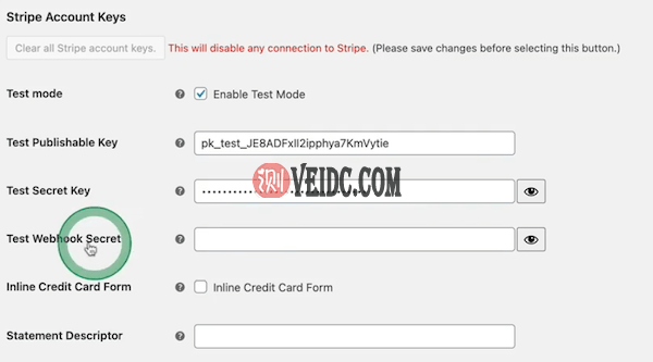 复制粘贴秘钥到Webhook Secret里