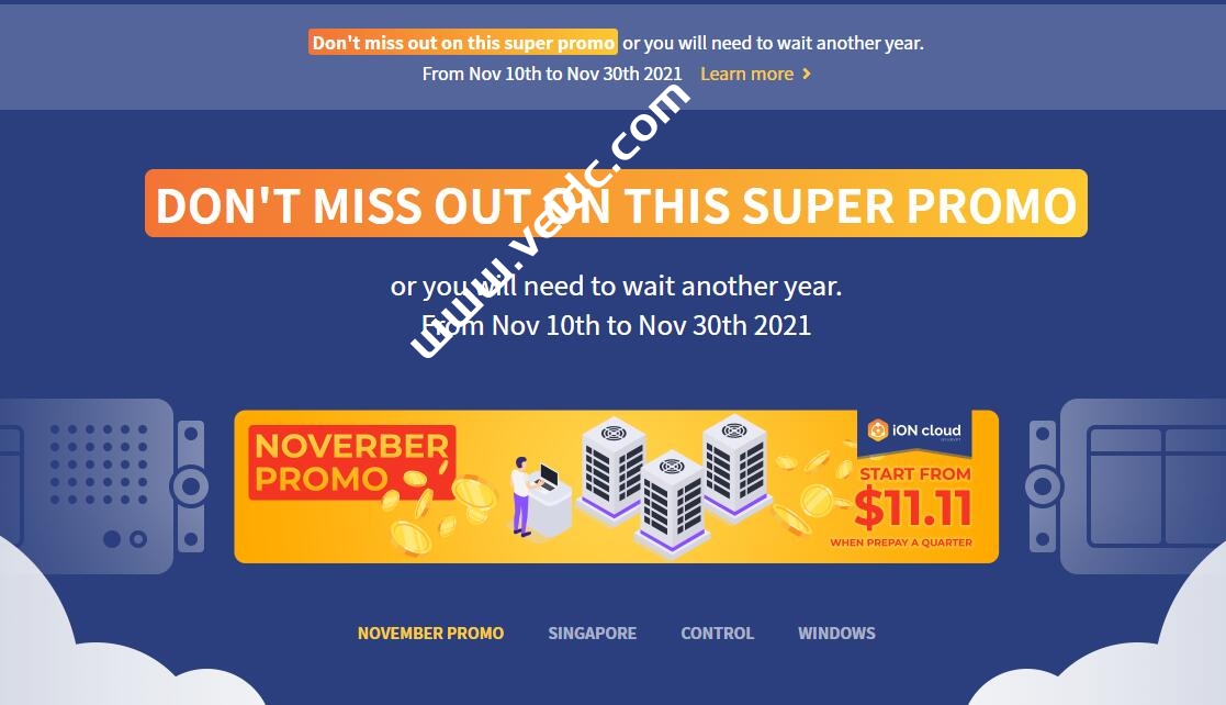 IONCloud：双十一优惠正式开启，2核2G/60G SSD，1G端口3TB流量，可选美国洛杉矶和圣何塞机房，月付$11.11，年付$111.1-国外主机测评