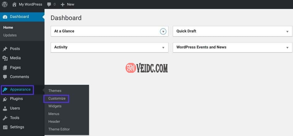 WordPress中的外观菜单