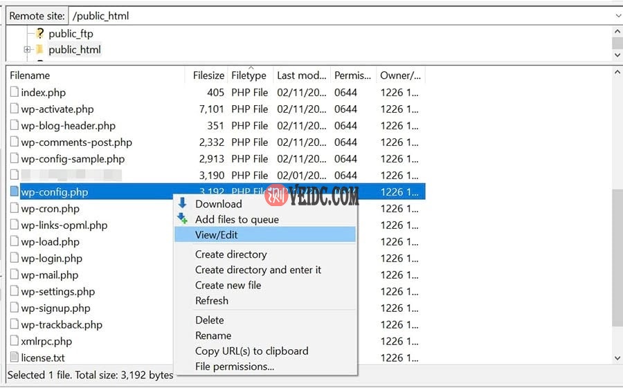 wp-config.php文件修改